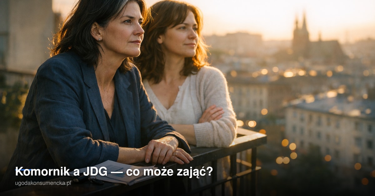 Komornik a JDG — co może zająć?