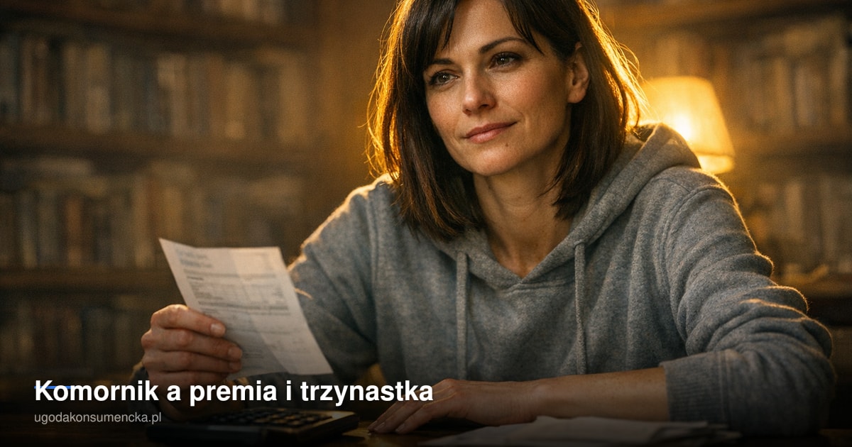 Komornik a premia i trzynastka