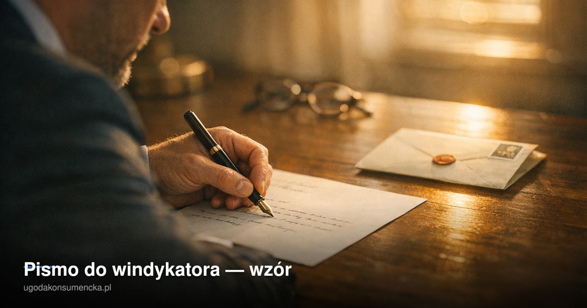 Pismo do windykatora — wzór