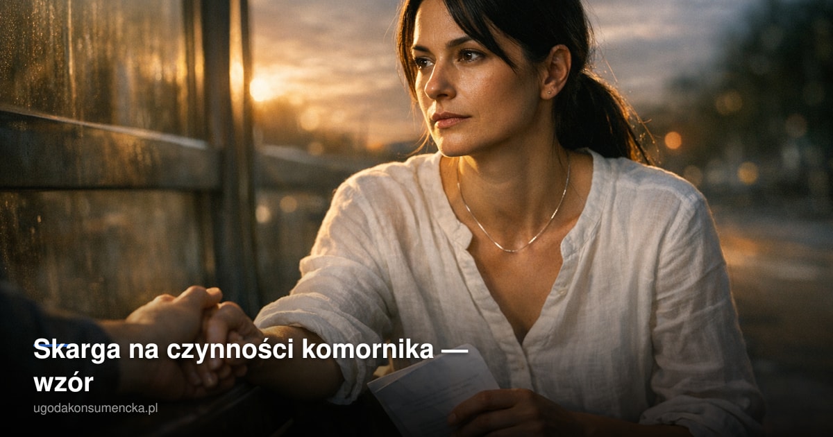 Skarga na czynności komornika — wzór