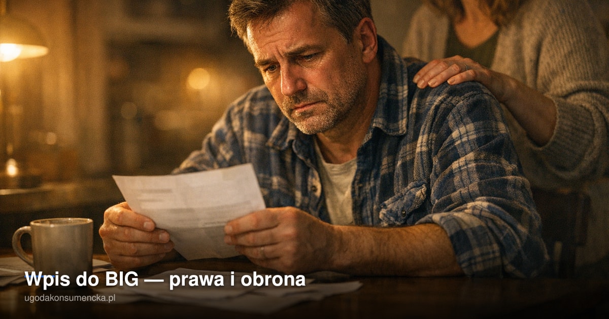 Wpis do BIG — prawa i obrona
